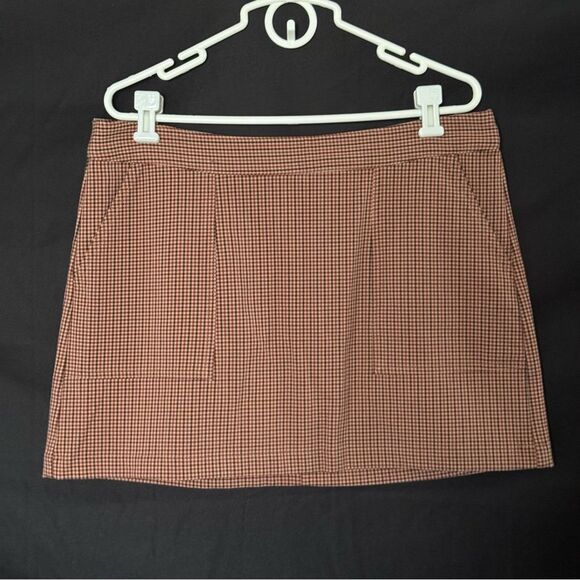 A New Day Brown Mini Skirt Casual L Large - Picture 1 of 6